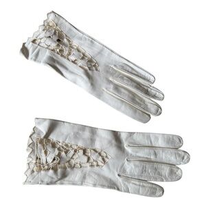 VTG Unbranded '50s/'60s Ivory White Ladies Formal Gloves Size: 7 1/2